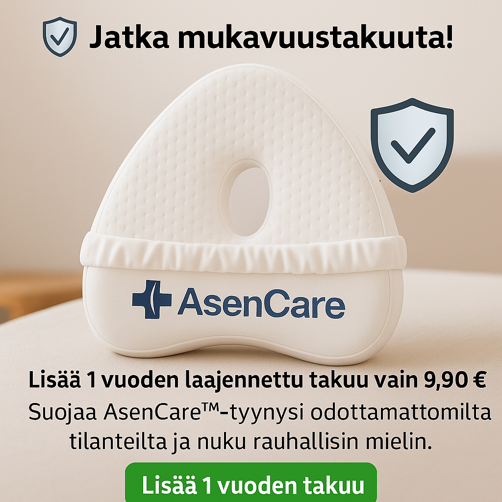 🇫🇮 Jatka huolettomuutta AsenCare-tyynylläsi